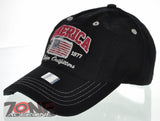 NEW! REIGN USA FLAG AMERICA OUTFITTERS COTTON CAP HAT BLACK
