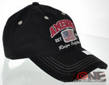 NEW! REIGN USA FLAG AMERICA OUTFITTERS COTTON CAP HAT BLACK