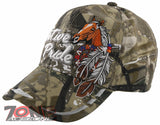 NEW! NATIVE PRIDE HORSE FEATHERS BASEBALL CAP HAT CAMO
