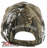 NEW! NATIVE PRIDE HORSE FEATHERS BASEBALL CAP HAT CAMO
