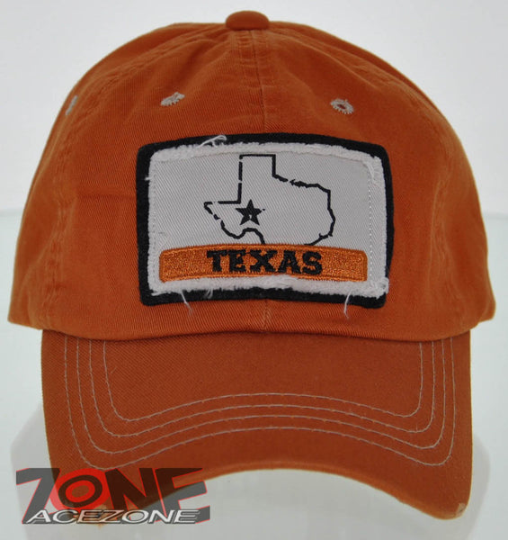 NEW! REIGN USA TEXAS LONE STAR STATE COTTON CAP HAT ORANGE