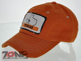 NEW! REIGN USA TEXAS LONE STAR STATE COTTON CAP HAT ORANGE