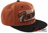 NEW! FLAT BILL TEXAS TX STATE USA SNAPBACK BALL CAP HAT ORANGE