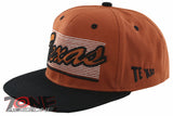 NEW! FLAT BILL TEXAS TX STATE USA SNAPBACK BALL CAP HAT ORANGE