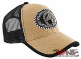 NEW! STRAW MESH METAL HORSESHOE BALL CAP HAT BLACK