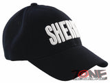 NEW! SHERIFF BASEBALL CAP HAT POLICE BLACK