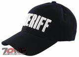 NEW! SHERIFF BASEBALL CAP HAT POLICE BLACK