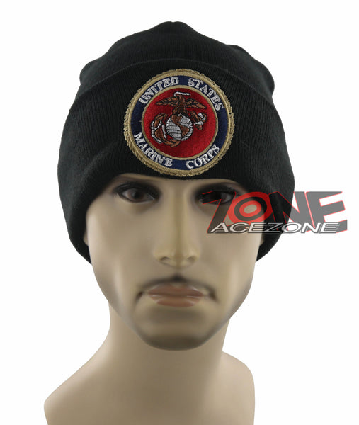 NEW! US MARINE CORPS CAP HAT USMC BEANIE BLACK