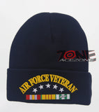 NEW! US AIR FORCE VETERAN CAP HAT USAF BEANIE NAVY