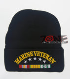 NEW! US MARINE VETERAN CAP HAT USMC BEANIE BLACK