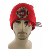 NEW! ROUND US MARINE CAP HAT USMC BEANIE RED