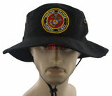 NEW! US MARINE CORPS ROUND LICENSED BUCKET MILITARY HAT BOOINE CAP BLACK
