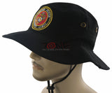 NEW! US MARINE CORPS ROUND LICENSED BUCKET MILITARY HAT BOOINE CAP BLACK
