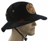 NEW! US MARINE CORPS ROUND LICENSED BUCKET MILITARY HAT BOOINE CAP BLACK