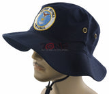 NEW! AIR FORCE USAF ROUND LICENSED BUCKET MILITARY HAT BOOINE CAP NAVY
