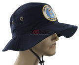 NEW! AIR FORCE USAF ROUND LICENSED BUCKET MILITARY HAT BOOINE CAP NAVY
