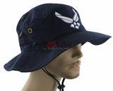 NEW! AIR FORCE USAF WING LICENSED BUCKET MILITARY HAT BOOINE CAP NAVY
