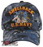 US NAVY SHELLBACK USN BALL CAP HAT DIGITAL NAVY CAMO