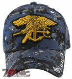 NEW! US NAVY SEAL GOLD YARN USN BALL CAP HAT DIGITAL NAVY CAMO