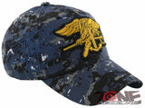 NEW! US NAVY SEAL GOLD YARN USN BALL CAP HAT DIGITAL NAVY CAMO