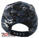 NEW! US NAVY SEAL GOLD YARN USN BALL CAP HAT DIGITAL NAVY CAMO