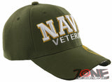 NEW! US NAVY VETERAN SIDE ROUND USN BALL CAP HAT OLIVE