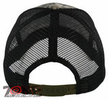 NEW! PLAIN SOLID MESH SNAPBACK BASEBALL CAP HAT BLACK ACU CAMO
