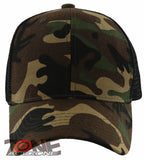 NEW! PLAIN SOLID MESH SNAPBACK BASEBALL CAP HAT BLACK GREEN CAMO