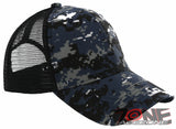 NEW! PLAIN SOLID MESH SNAPBACK BASEBALL CAP HAT BLACK DIGITAL NAVY CAMO
