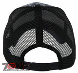 NEW! PLAIN SOLID MESH SNAPBACK BASEBALL CAP HAT BLACK DIGITAL NAVY CAMO
