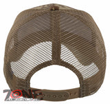 NEW! PLAIN SOLID MESH SNAPBACK BASEBALL CAP HAT TAN DIGITAL TAN CAMO