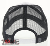 NEW! PLAIN SOLID MESH SNAPBACK BASEBALL CAP HAT BLACK WHITE