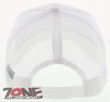 NEW! PLAIN SOLID MESH SNAPBACK BASEBALL CAP HAT ALL WHITE