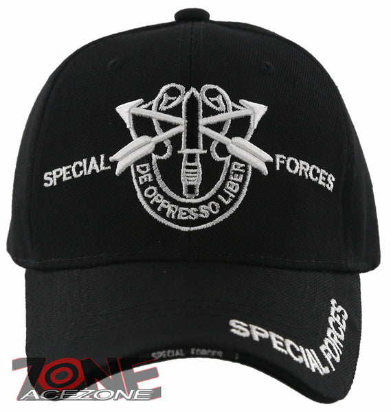 NEW US ARMY SPECIAL FORCES DE OPPRESSO LIBER BASEBALL CAP HAT BLACK