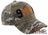 NEW! 9MM PISTOL GUN SIDE 9MM BASEBALL CAP HAT ACU CAMO
