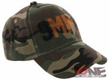 NEW! 9MM PISTOL GUN SIDE 9MM BASEBALL CAP HAT GREEN CAMO