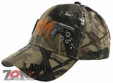 NEW! 45MM PISTOL GUN SIDE 45MM BASEBALL CAP HAT FOREST CAMO