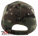 NEW! 45MM PISTOL GUN SIDE 45MM BASEBALL CAP HAT GREEN CAMO