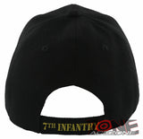 NEW! US ARMY 7TH INFANTRY DIVISION LIGHT, SILENT & DEADLY BALL CAP HAT BLACK