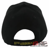 NEW! US ARMY 11TH AIRBORNE DIVISION ANGELS BALL CAP HAT BLACK