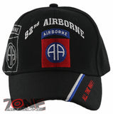 NEW! US ARMY 82ND AIRBORNE ALL THE WAY BALL CAP HAT BLACK