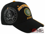 NEW! US ARMY RETIRED ROUND SIDE CAMO BALL CAP HAT BLACK