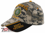 NEW! US ARMY RETIRED ROUND SIDE CAMO BALL CAP HAT ACU CAMO