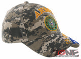 NEW! US ARMY ROUND SIDE USA FLAG BALL CAP HAT ACU CAMO