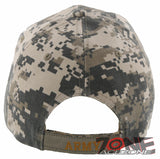 NEW! US ARMY ROUND SIDE USA FLAG BALL CAP HAT ACU CAMO