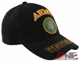 NEW! US ARMY VETERAN ROUND FRONT VETERAN BALL CAP HAT BLACK