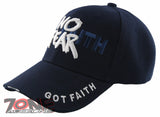 NO FEAR GOT FAITH SHADOW JESUS CHRISTIAN BALL CAP HAT NAVY