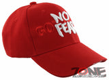 NO FEAR GOT FAITH SHADOW JESUS CHRISTIAN BALL CAP HAT RED