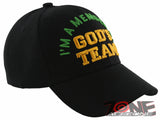 I'M A MEMBER OF GOD'S TEAM! JESUS CHRISTIAN BALL CAP HAT BLACK