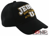 JESUS DIED TO SAVE U ACTS 4:12 CHRISTIAN BALL CAP HAT BLACK